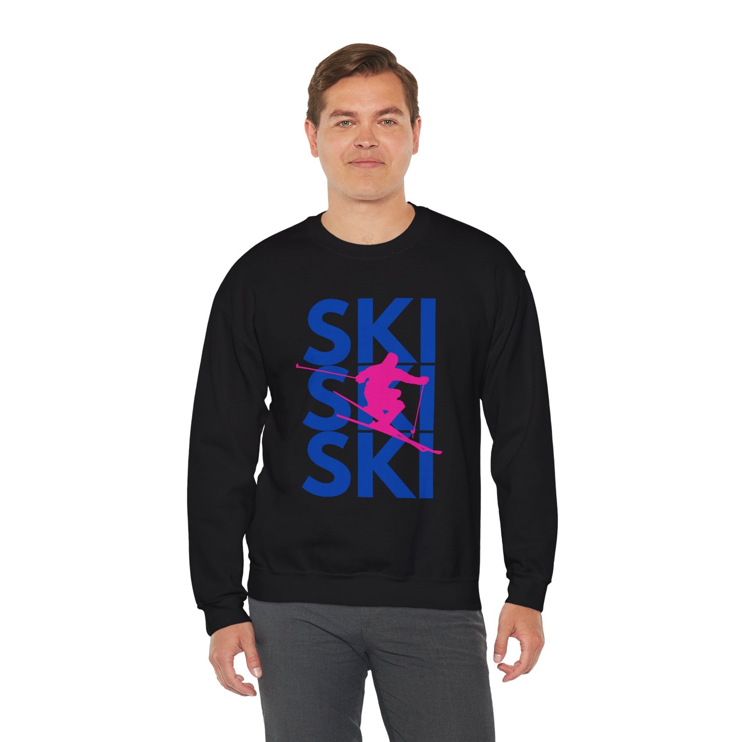 SKI SKI SKI Skier Crewneck Sweatshirt