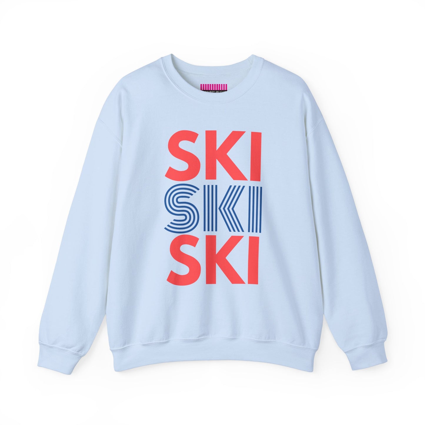 SKI SKI SKI Red & Blue Crewneck Sweatshirt