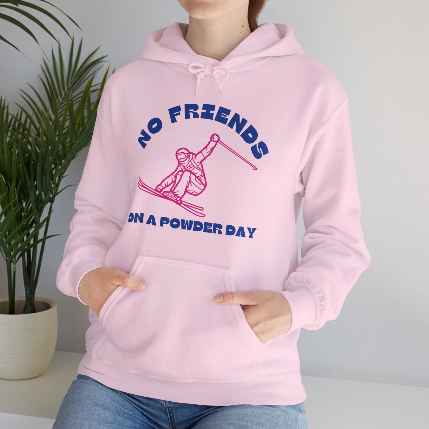 No Friends On a Powder Day Hoodie Sweatshirt