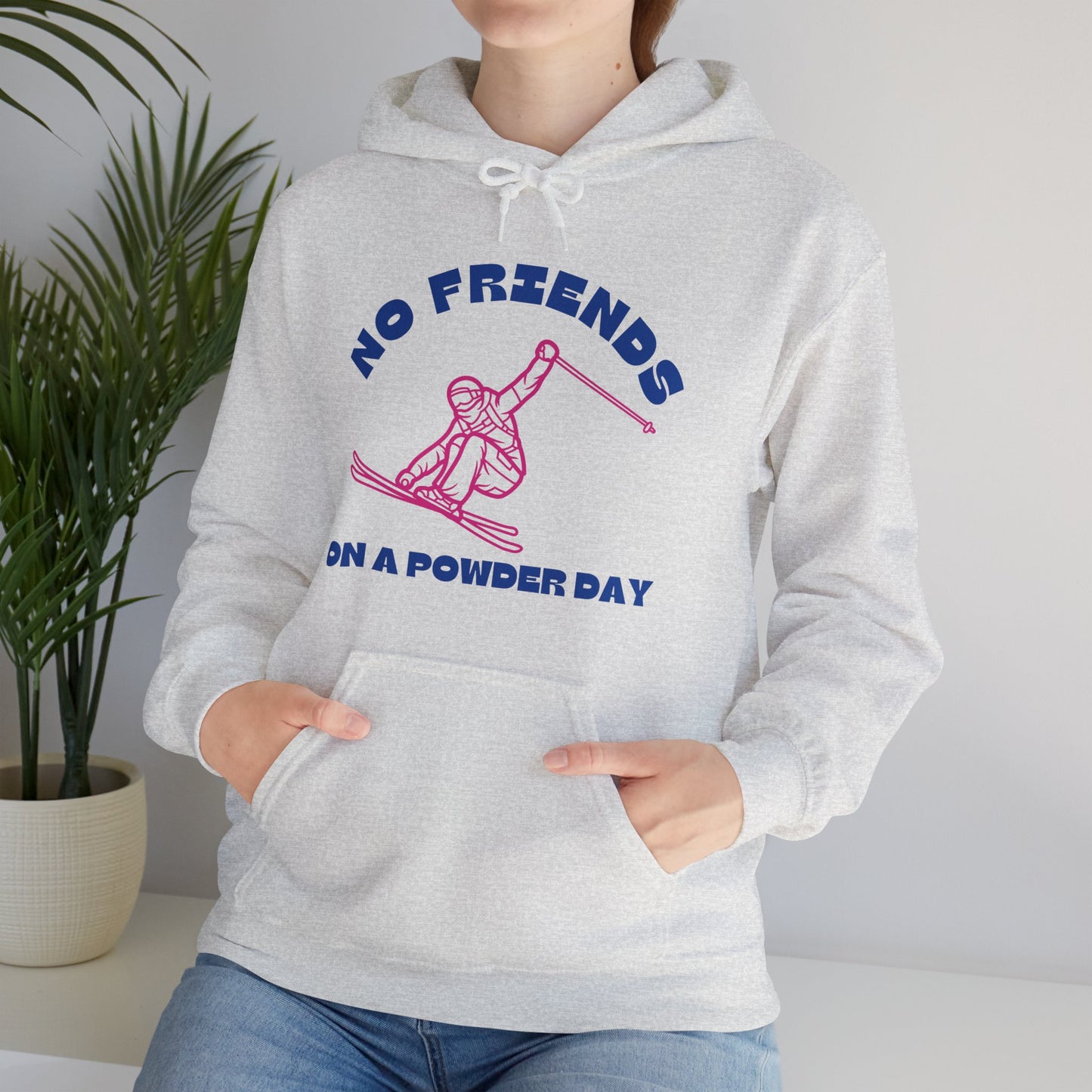 No Friends On a Powder Day Hoodie Sweatshirt