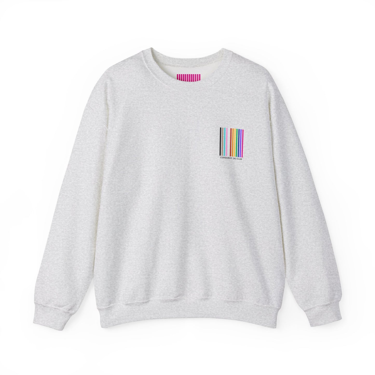 Corduroy Ski Club Rainbow Logo Pocket Crewneck Sweatshirt
