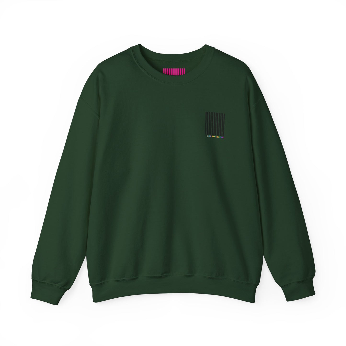 Corduroy Ski Club Black Logo Pocket Crewneck Sweatshirt