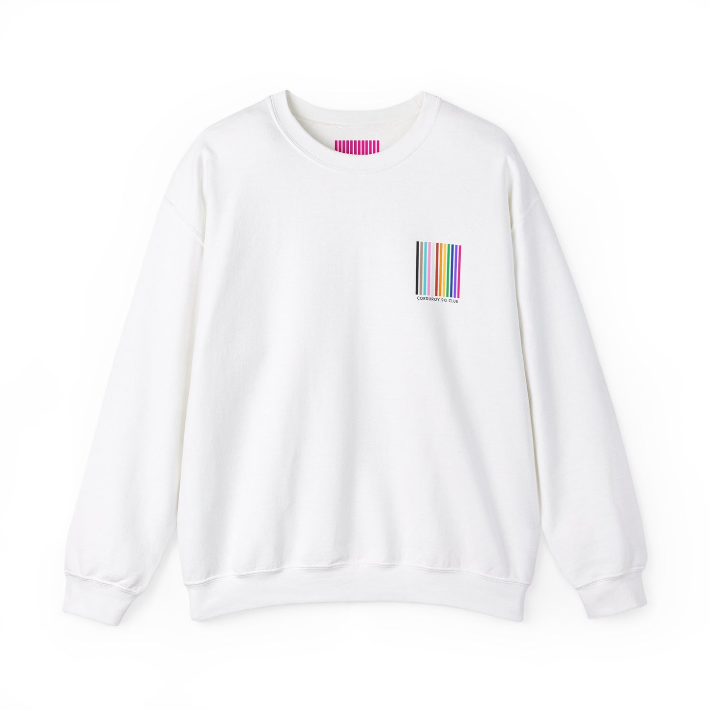 Corduroy Ski Club Rainbow Logo Pocket Crewneck Sweatshirt