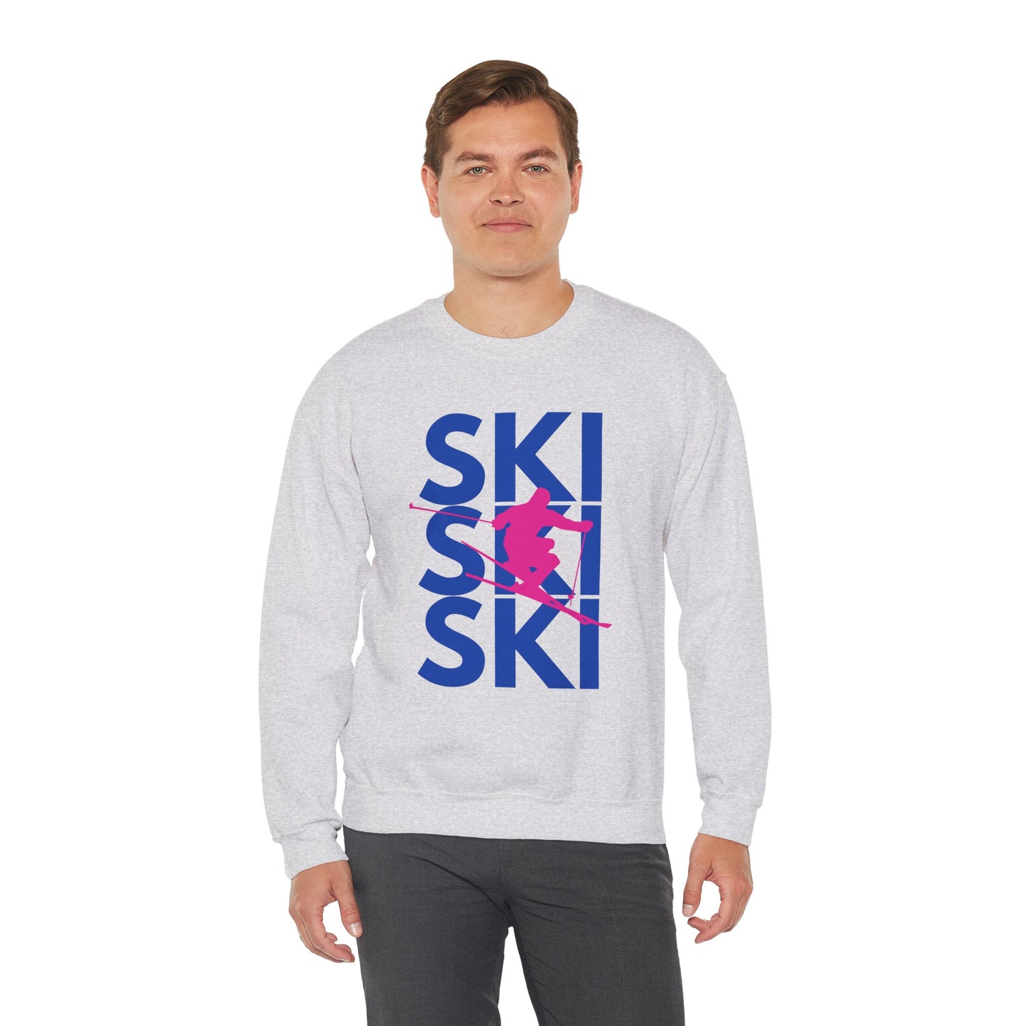SKI SKI SKI Skier Crewneck Sweatshirt