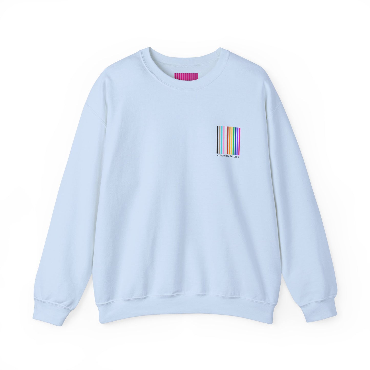 Corduroy Ski Club Rainbow Logo Pocket Crewneck Sweatshirt