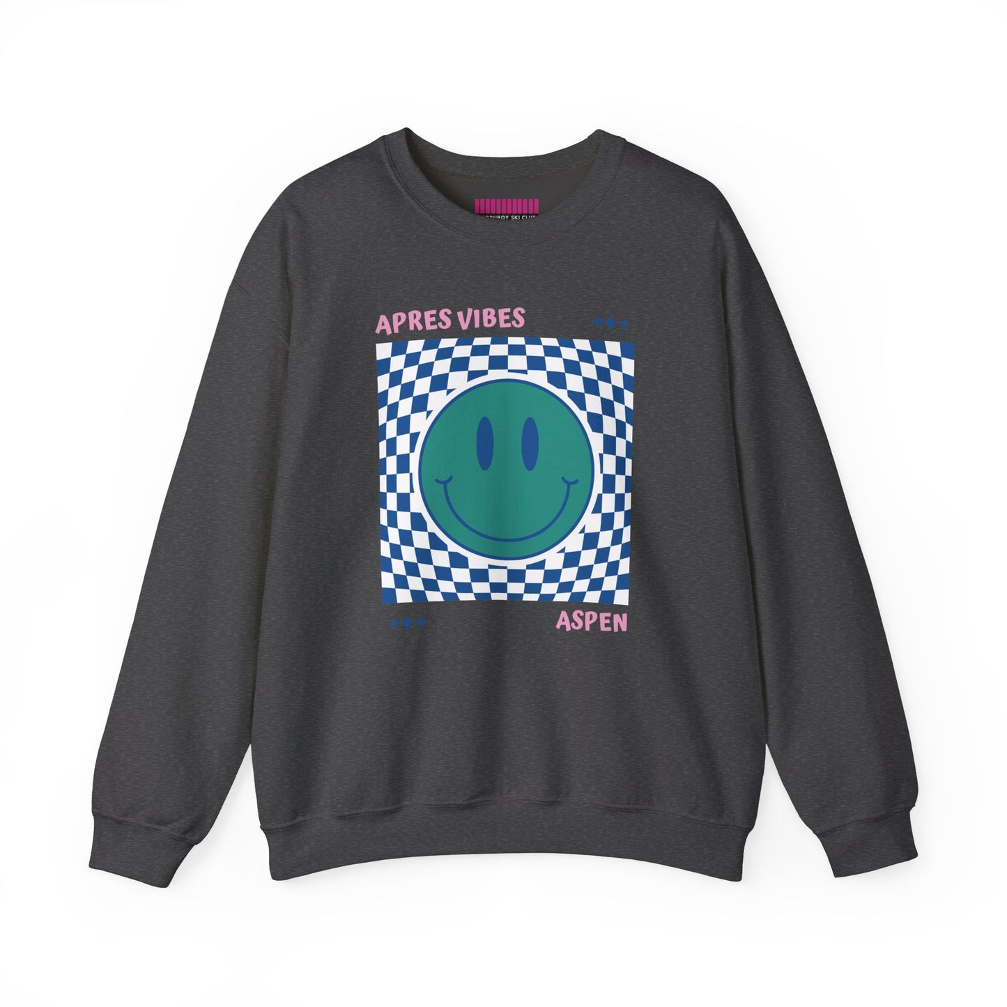 Après Vibes Aspen Smiley Face Crewneck Sweatshirt