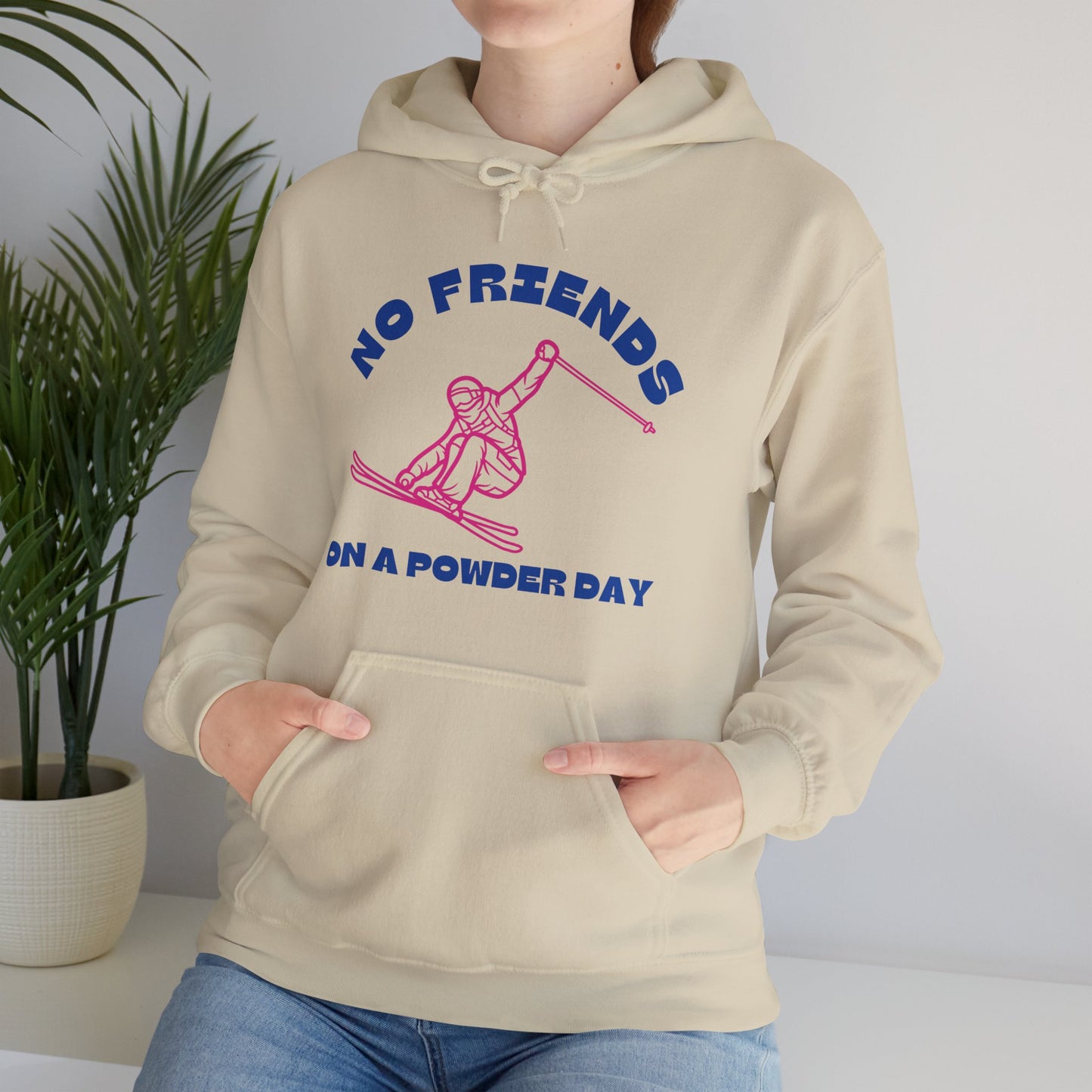 No Friends On a Powder Day Hoodie Sweatshirt