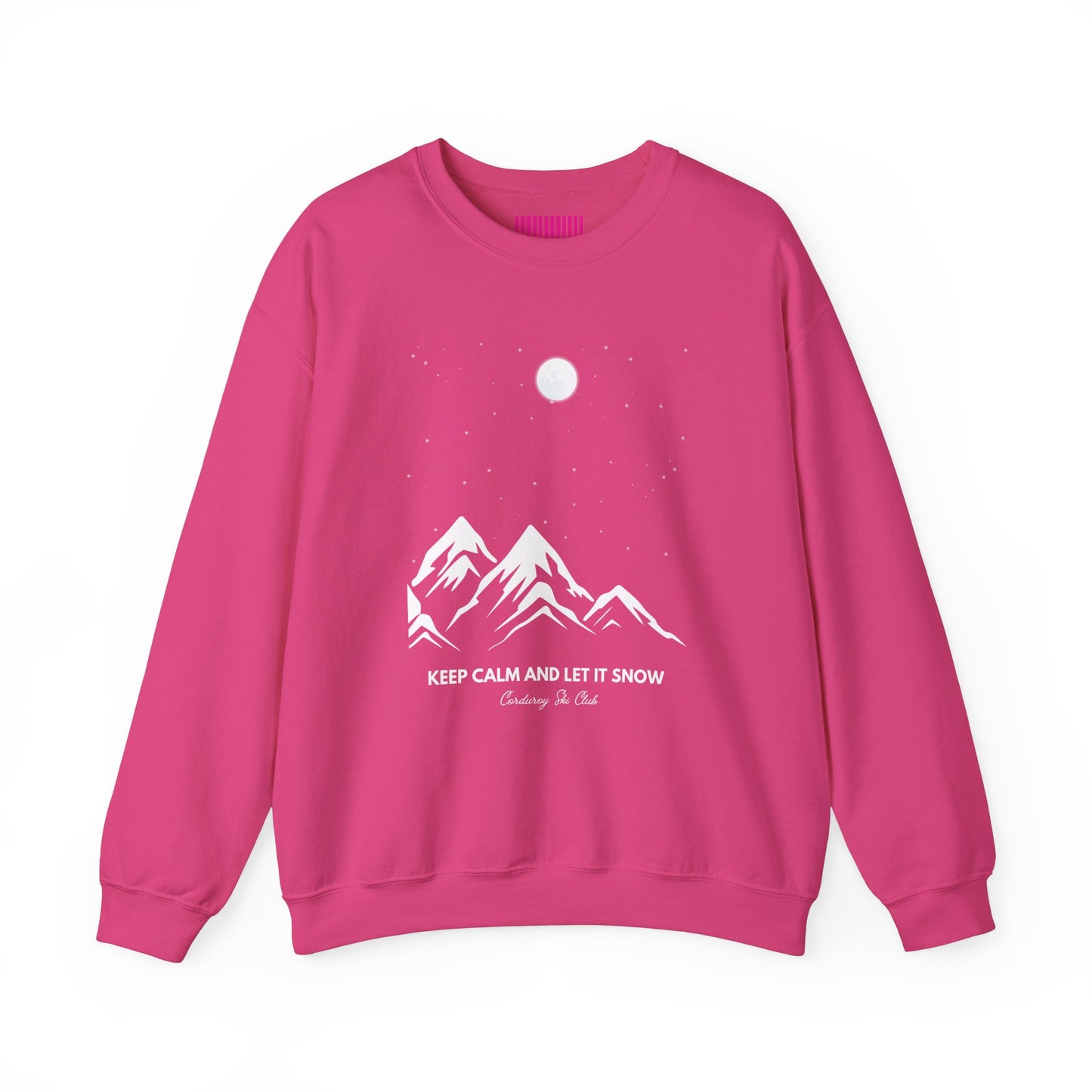 Keep Calm and Let it Snow Corduroy Ski Club Crewneck Sweatshirt