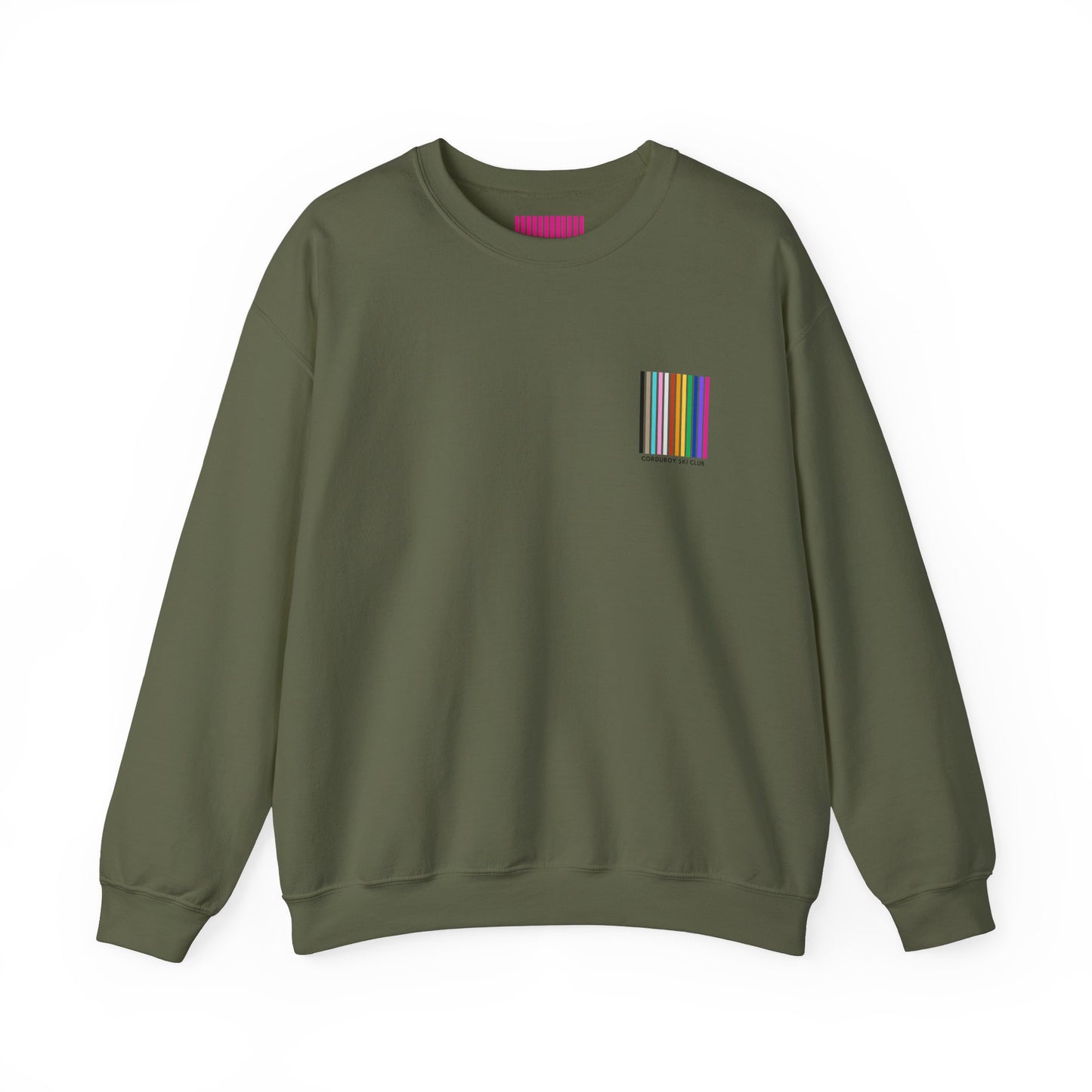 Corduroy Ski Club Rainbow Logo Pocket Crewneck Sweatshirt