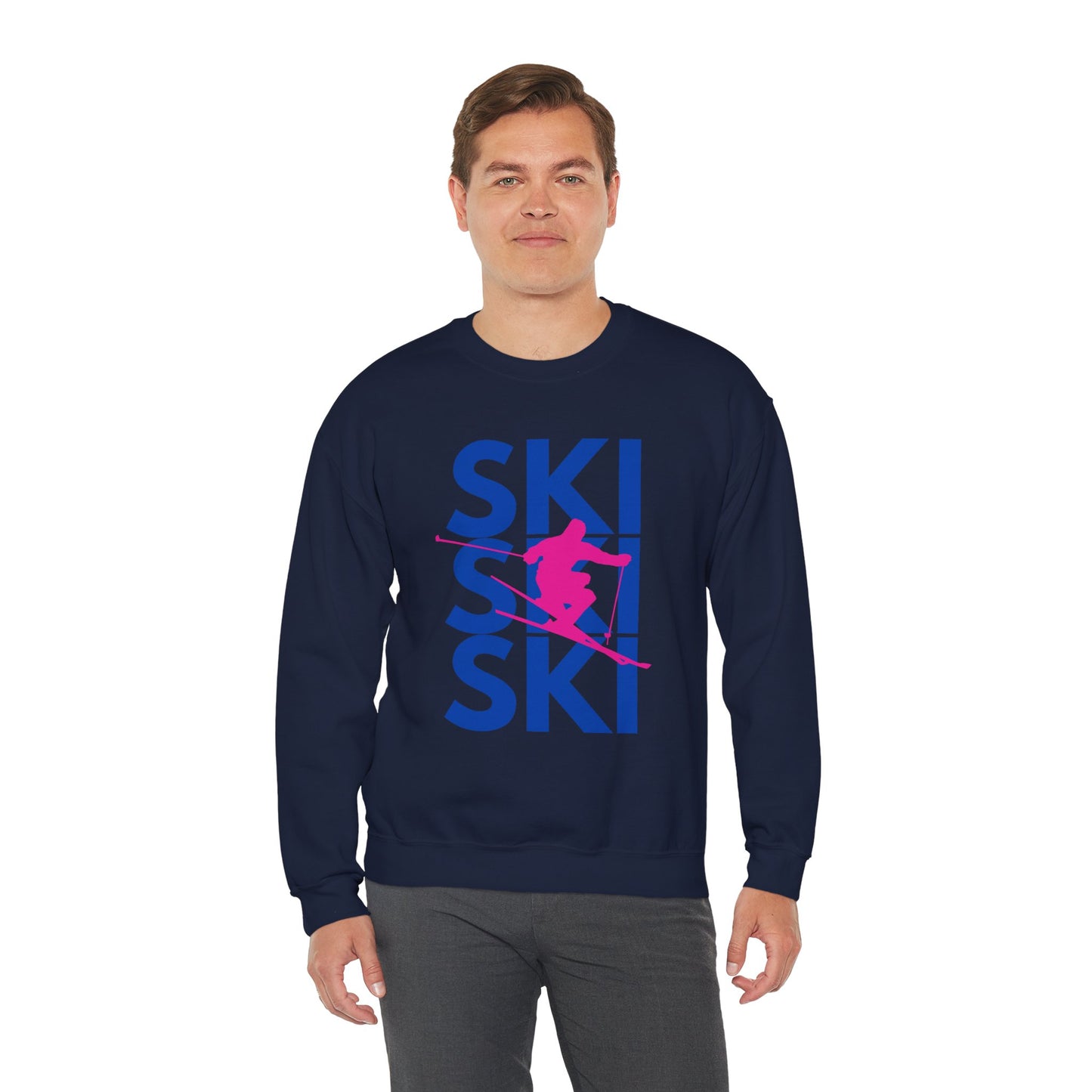 SKI SKI SKI Skier Crewneck Sweatshirt