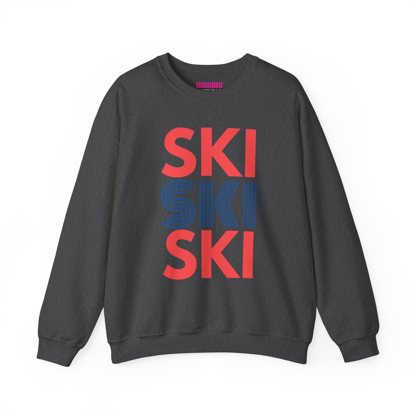 SKI SKI SKI Red & Blue Crewneck Sweatshirt