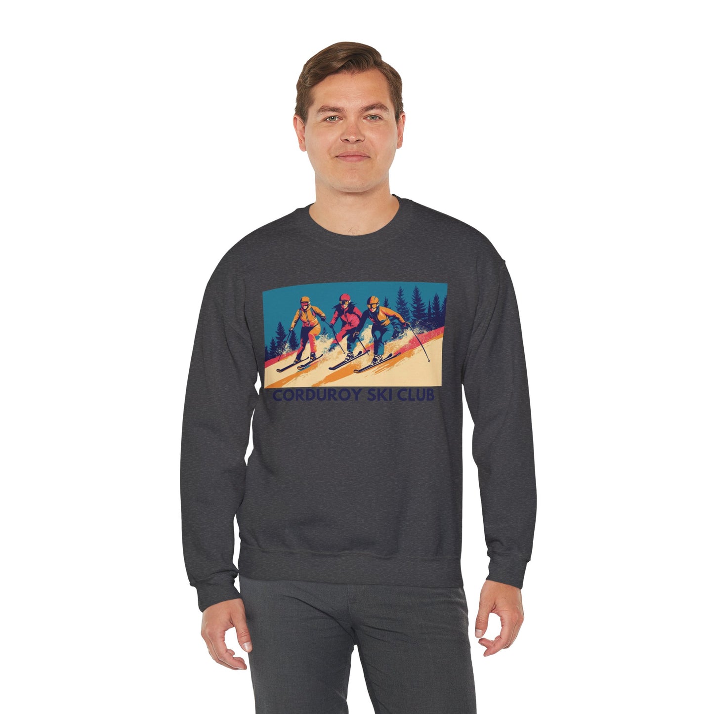 Three Skiers Crewneck Sweatshirt