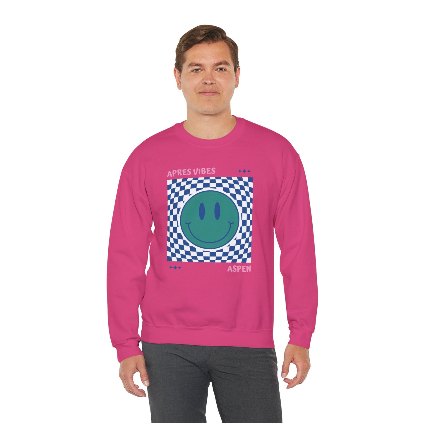 Après Vibes Aspen Smiley Face Crewneck Sweatshirt