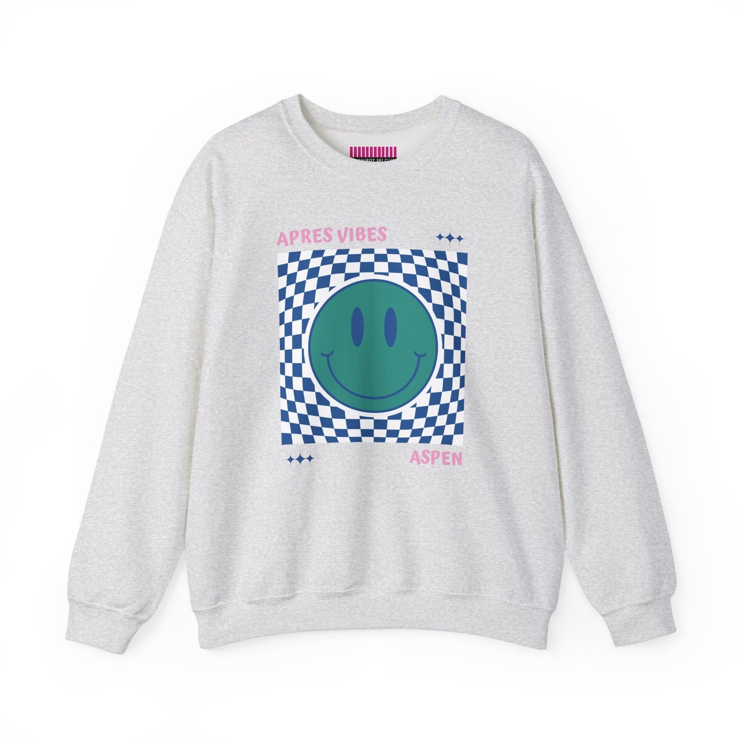 Après Vibes Aspen Smiley Face Crewneck Sweatshirt