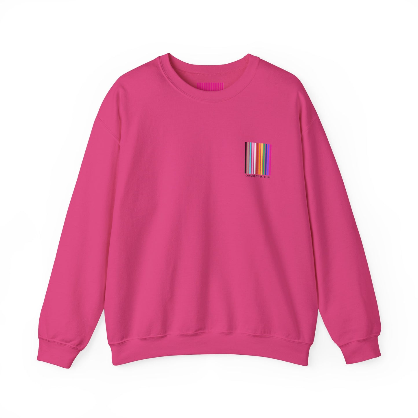 Corduroy Ski Club Rainbow Logo Pocket Crewneck Sweatshirt