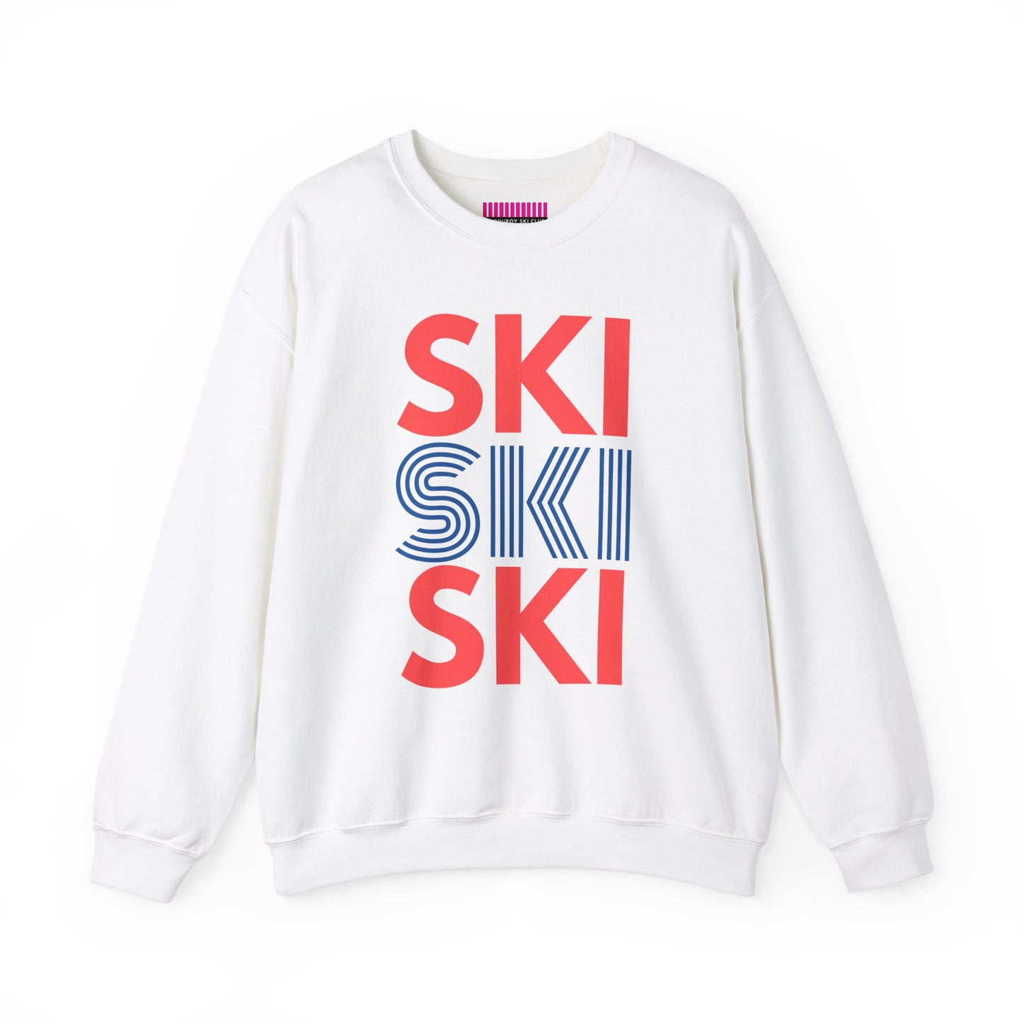 SKI SKI SKI Red & Blue Crewneck Sweatshirt
