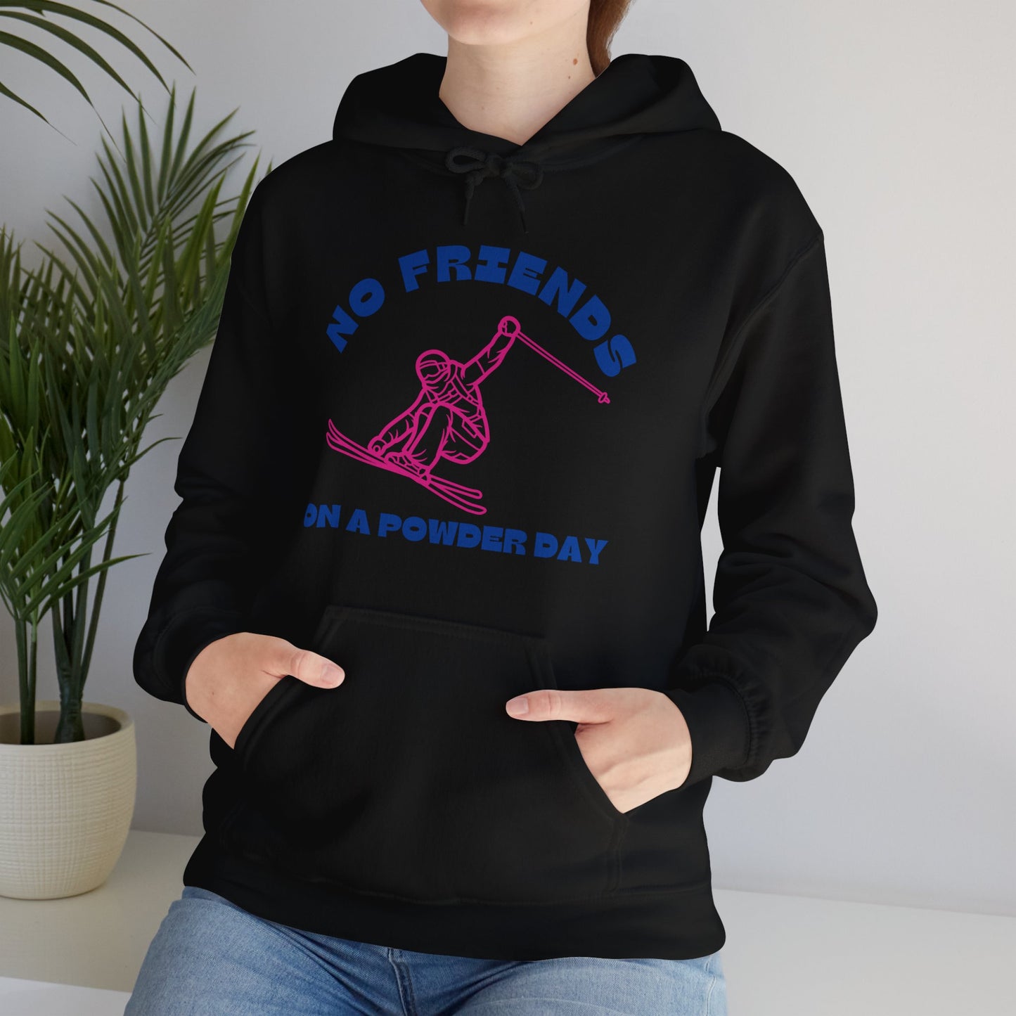 No Friends On a Powder Day Hoodie Sweatshirt