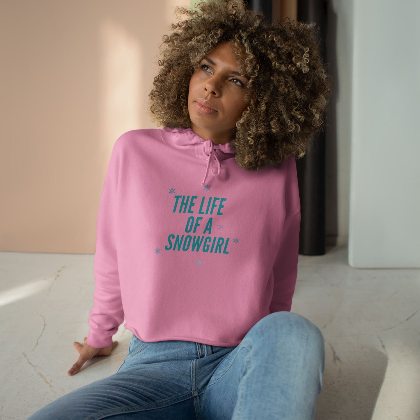 The Life of a Snowgirl Crop Hoodie