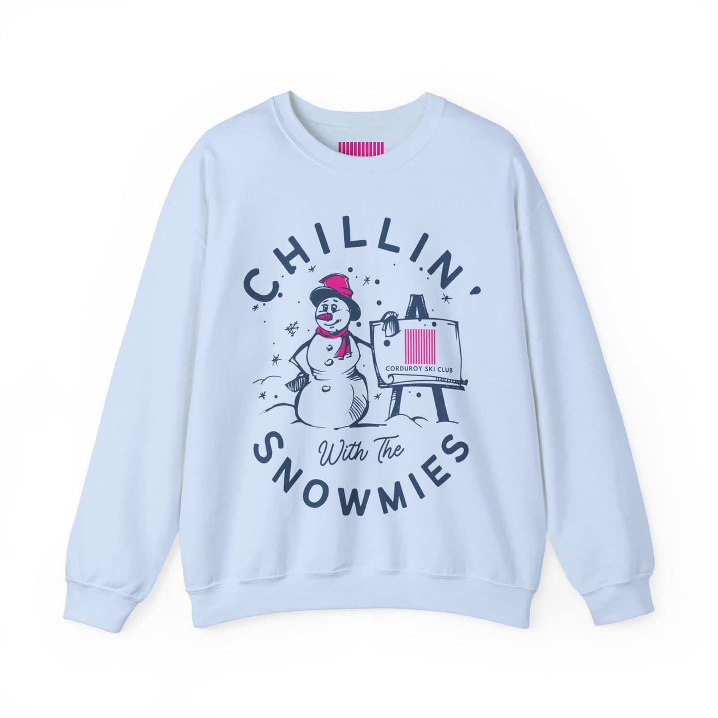 Chillin With the Snowmies Corduroy Ski Club Crewneck Sweatshirt