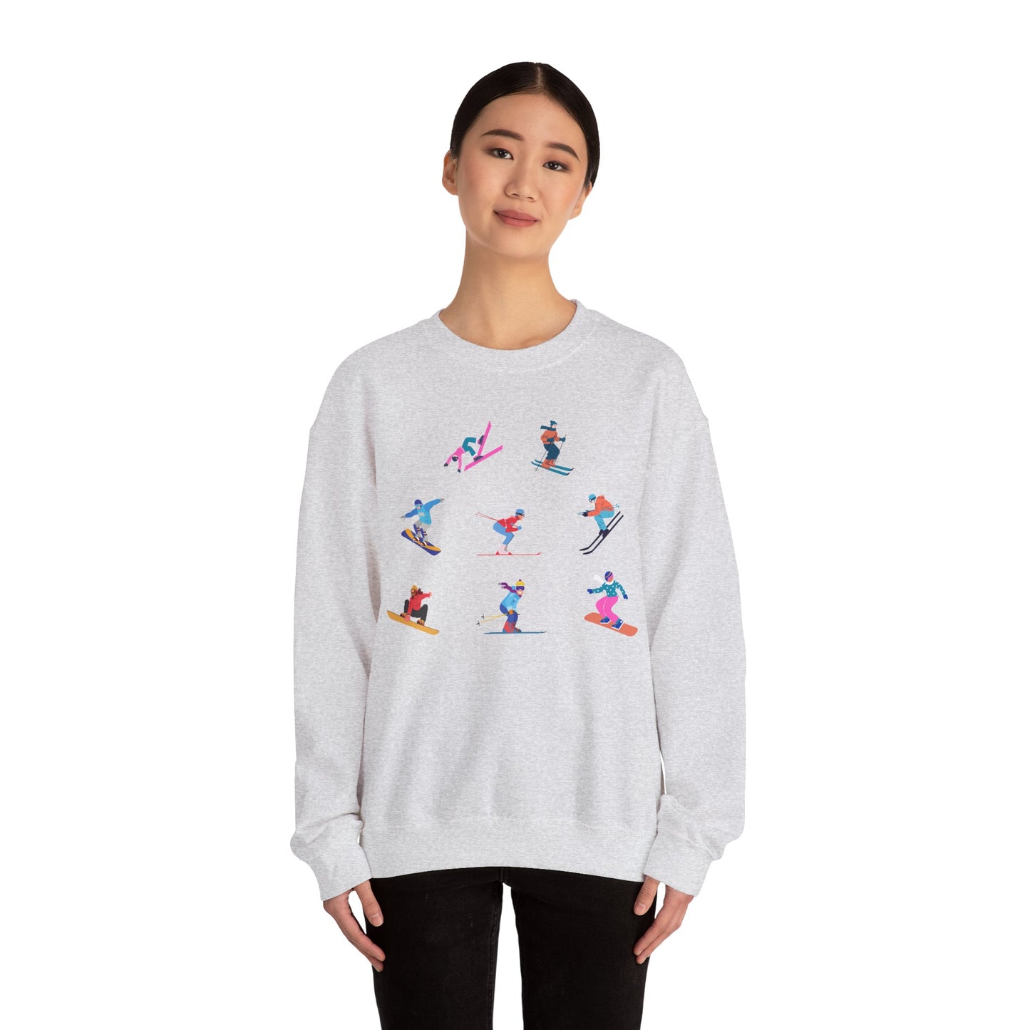 Skiers and Snowboarders Crewneck Sweatshirt