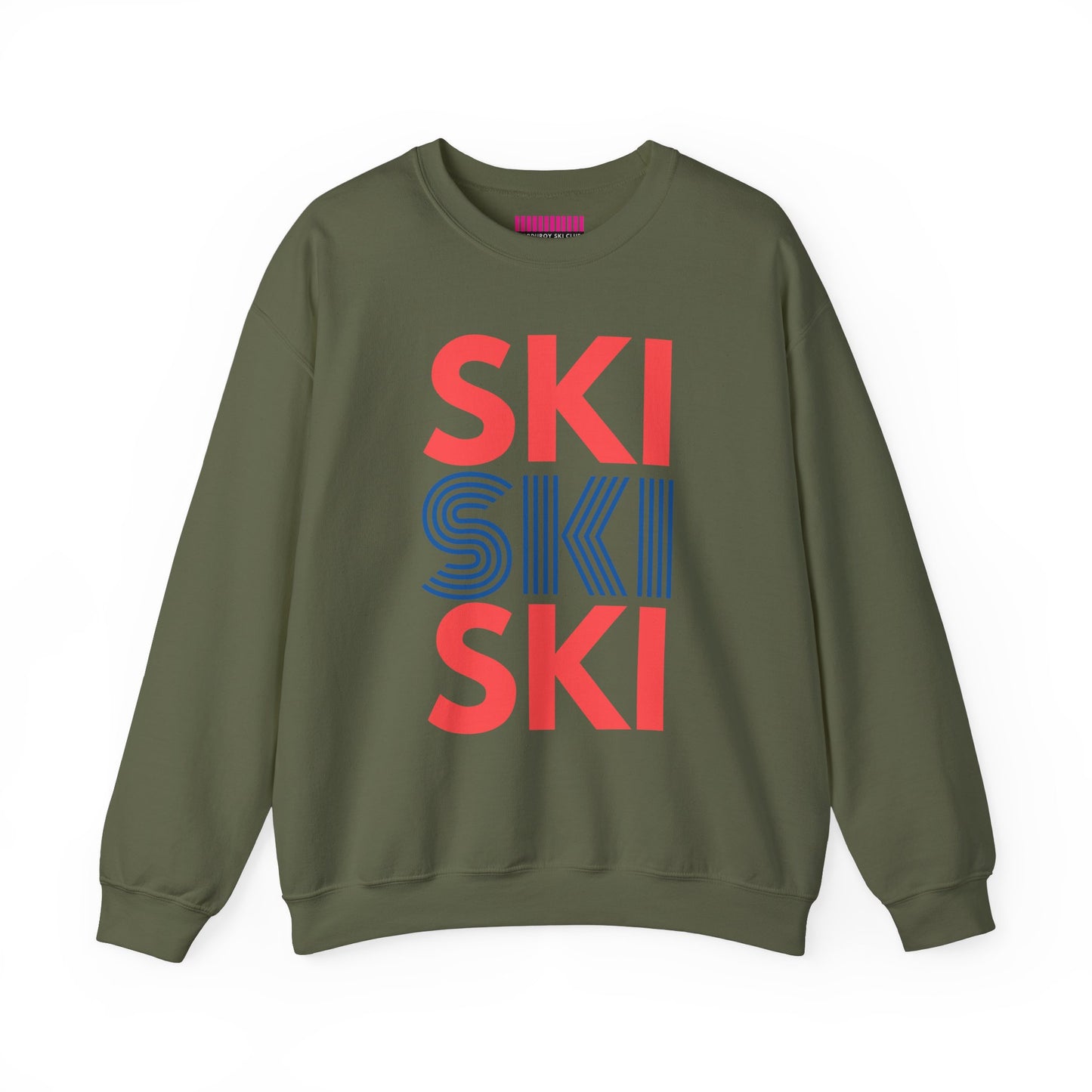 SKI SKI SKI Red & Blue Crewneck Sweatshirt