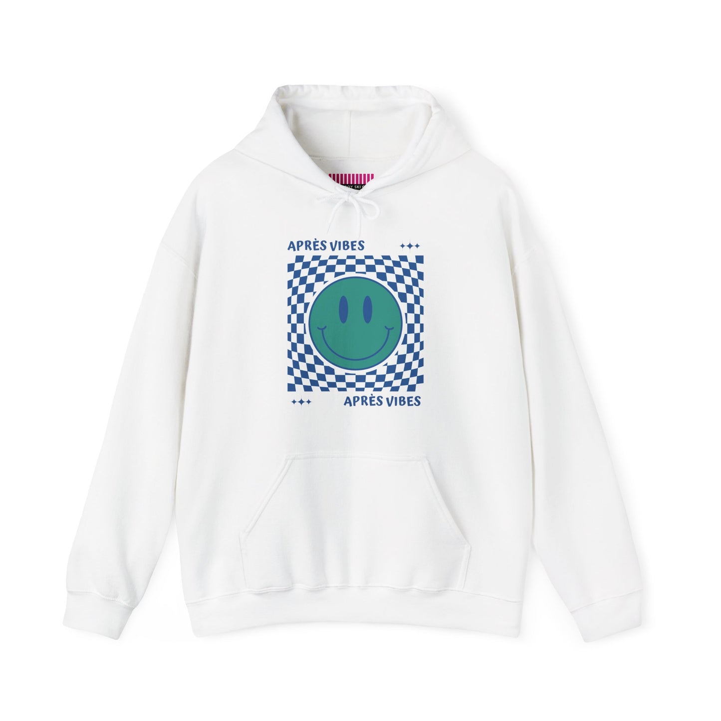 Après Vibes Teal Smiley Face Hoodie Sweatshirt