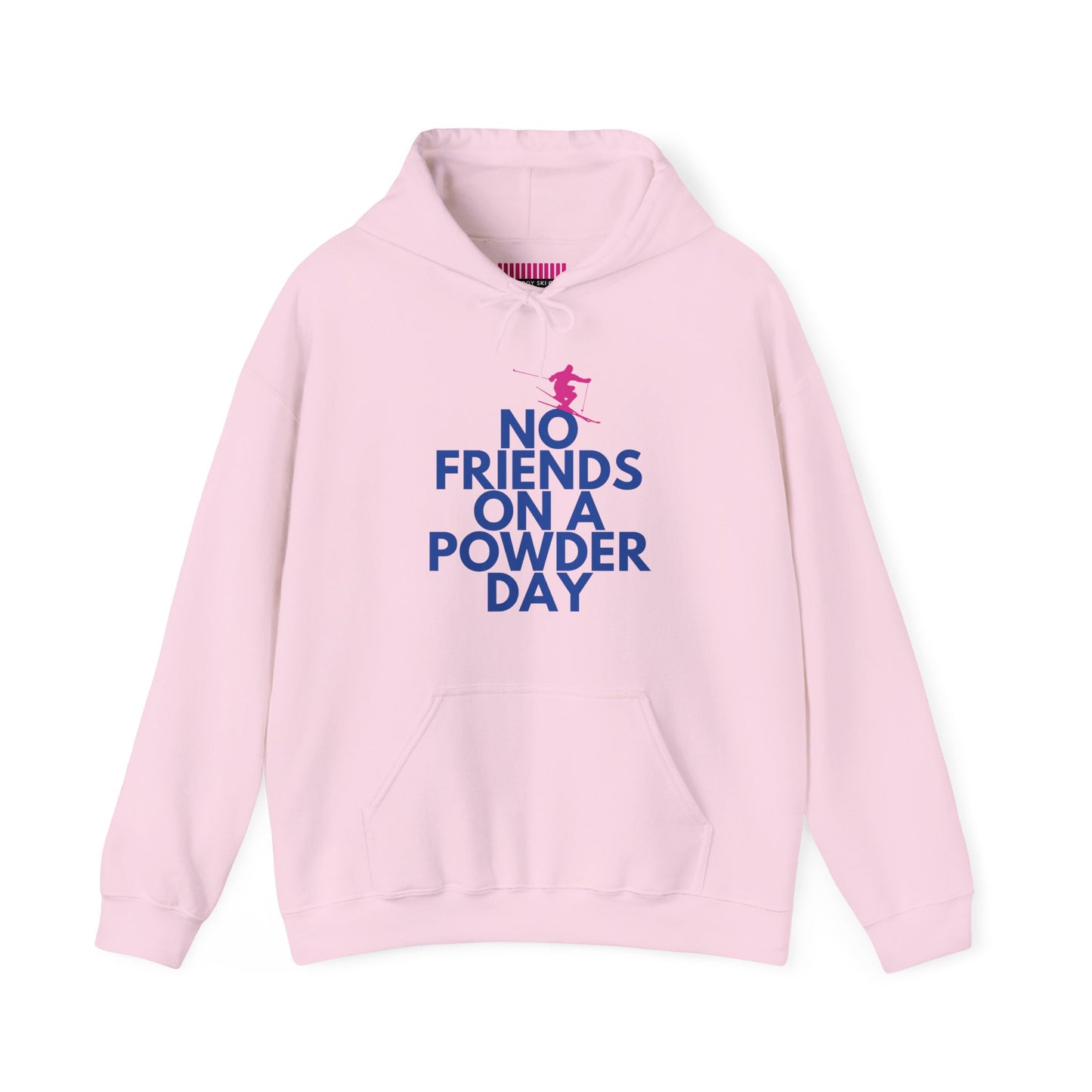 No Friends on a Powder Day Skier  Hoodie Sweatshirt
