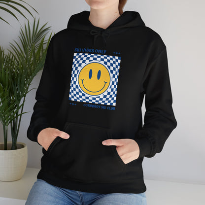 Ski Vibes Only Yellow Smiley Face Hoodie Sweatshirt