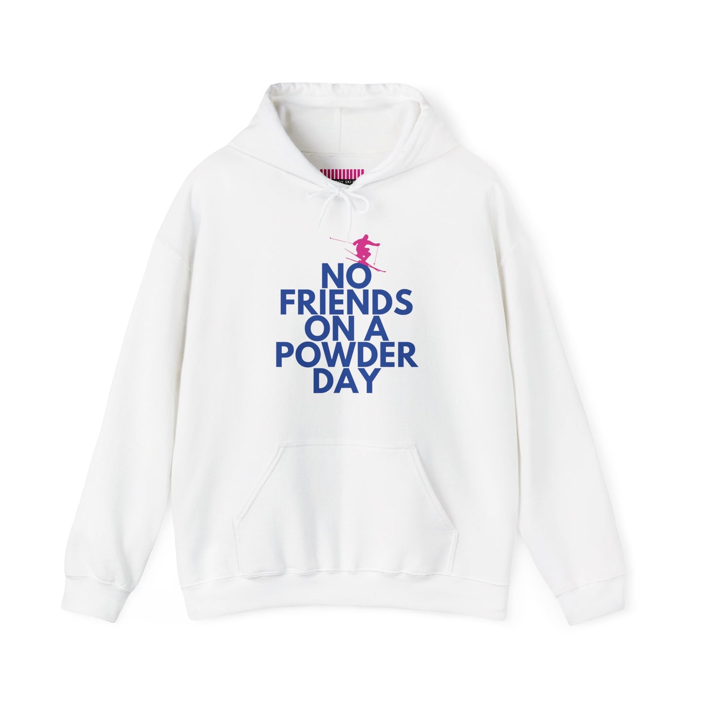 No Friends on a Powder Day Skier  Hoodie Sweatshirt