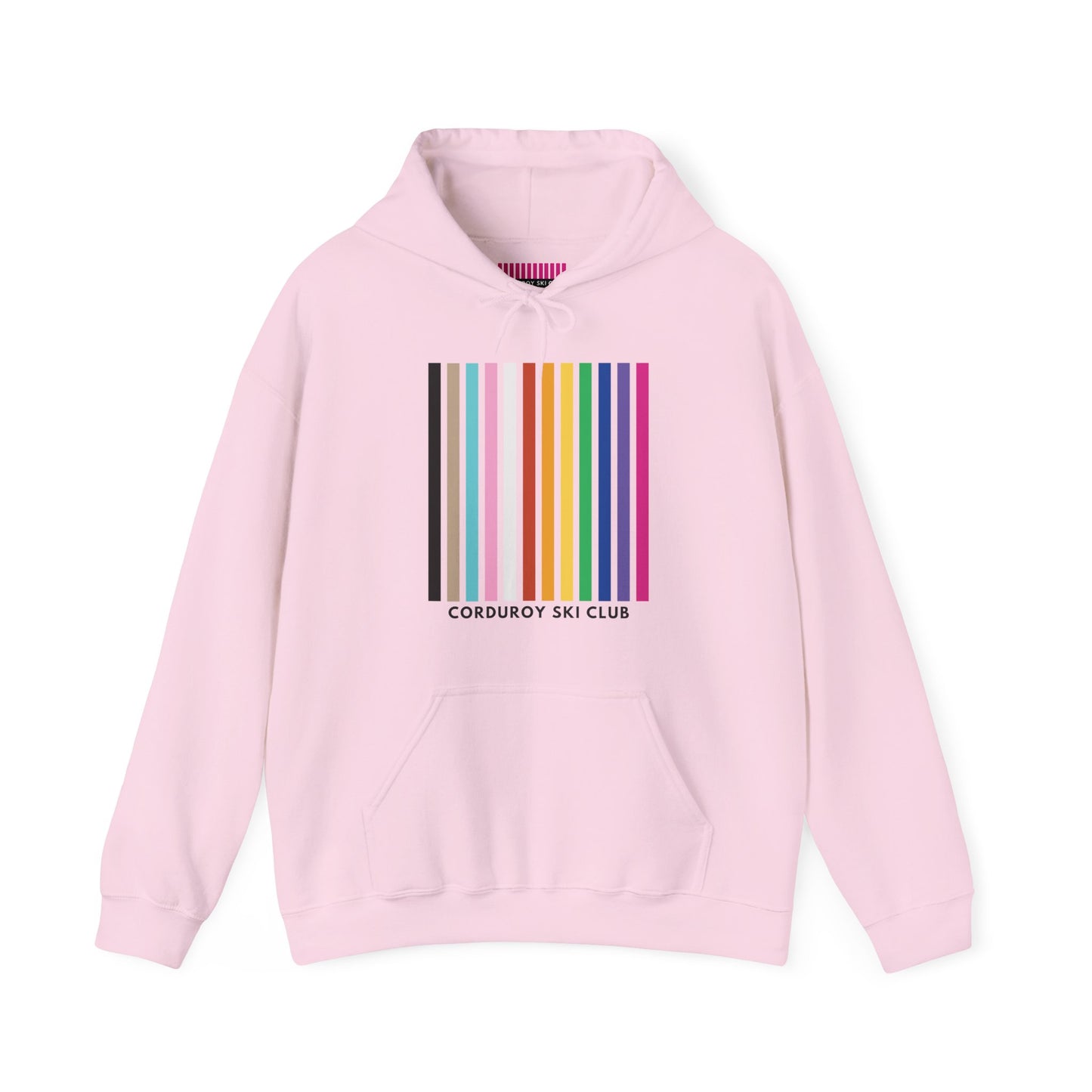 Corduroy Ski Club Logo Rainbow Hoodie Sweatshirt