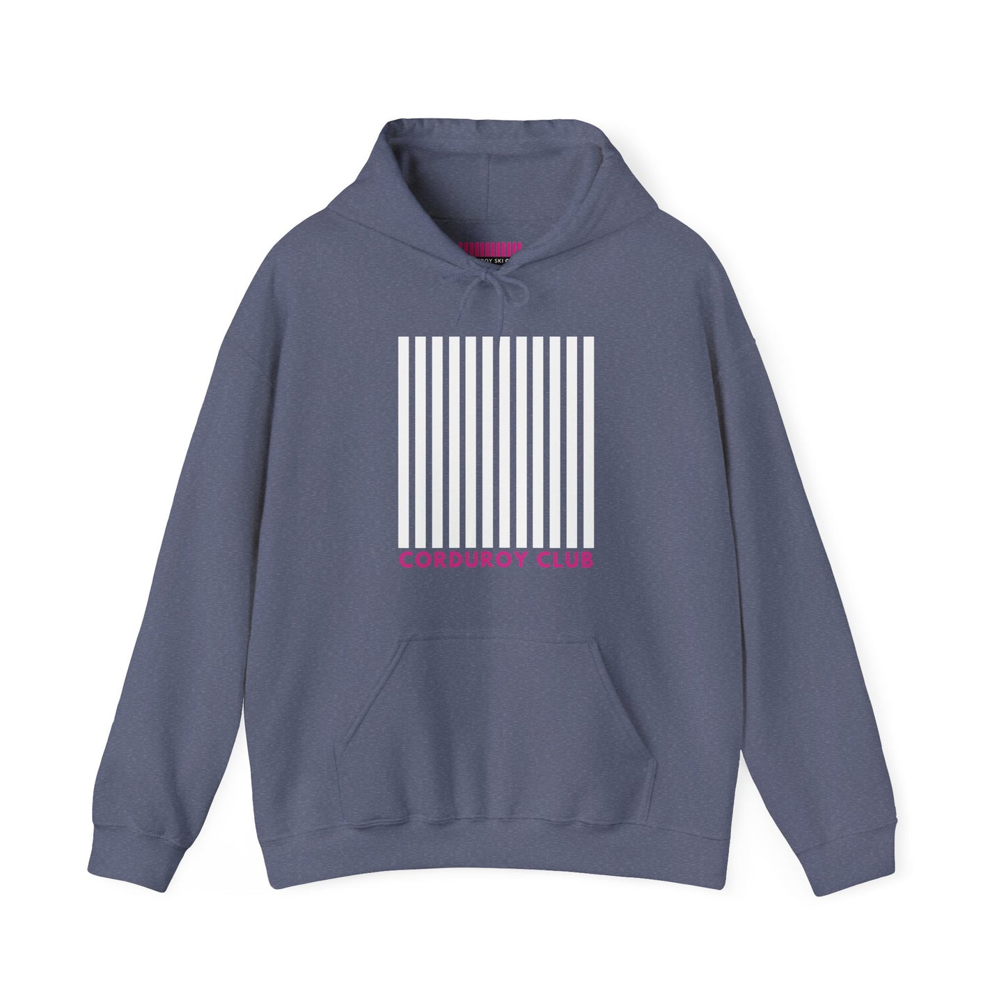 Corduroy Club White Logo Hoodie Sweatshirt