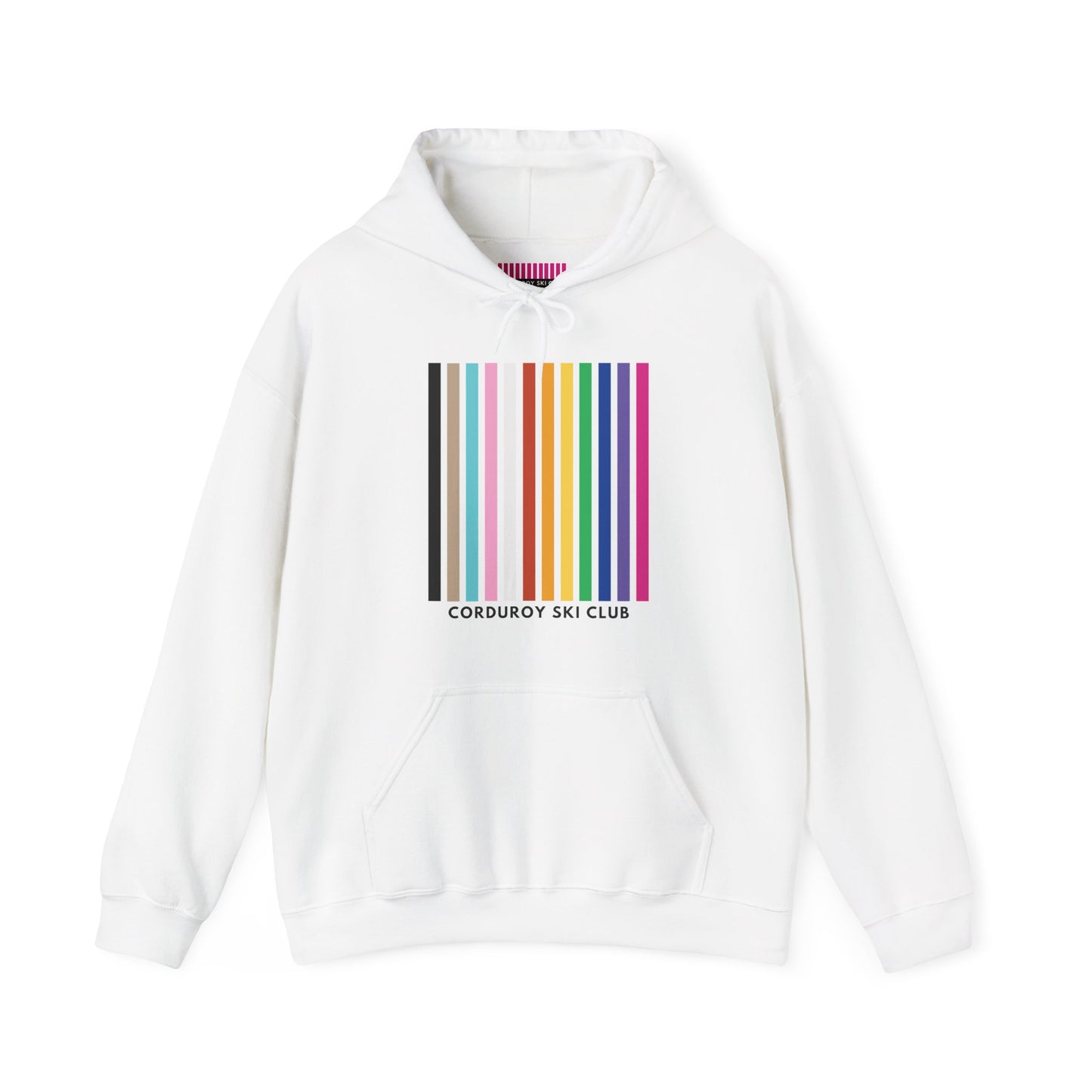 Corduroy Ski Club Logo Rainbow Hoodie Sweatshirt