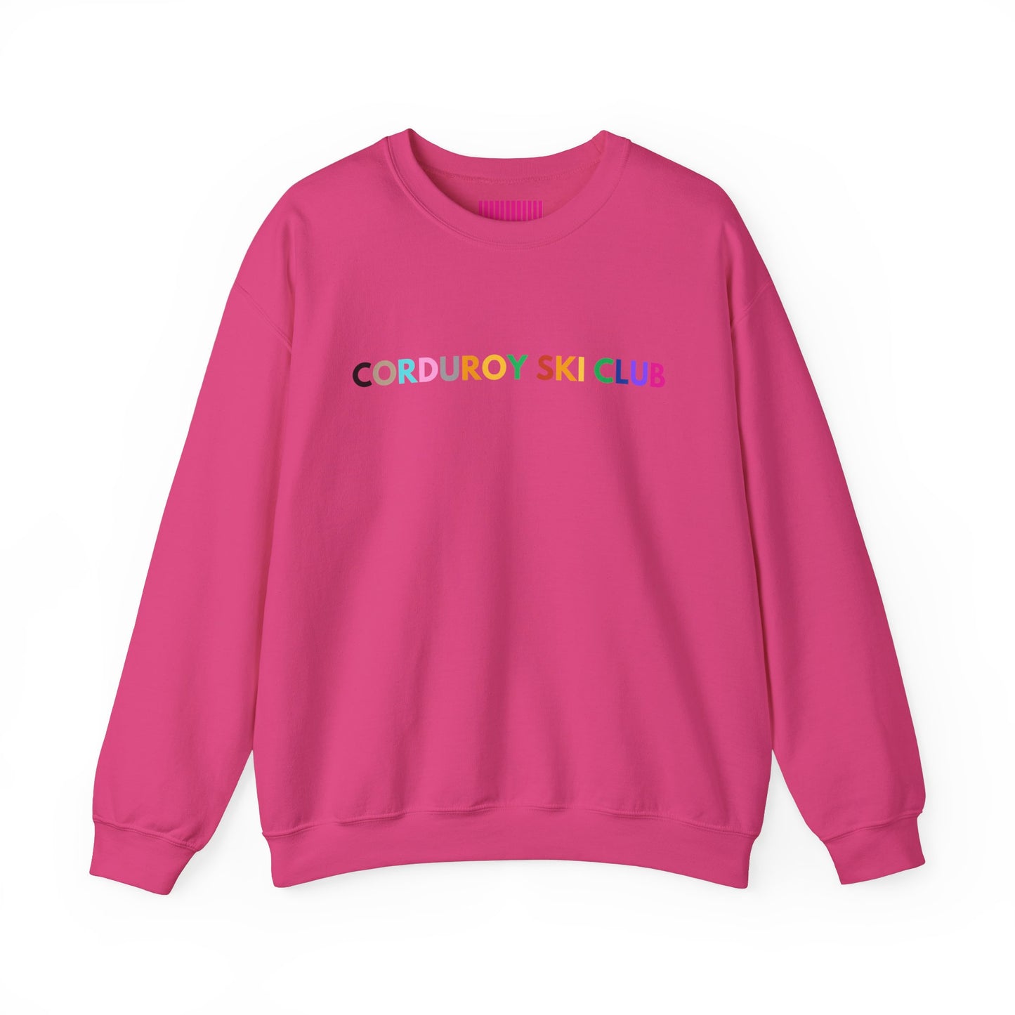 Corduroy Ski Club Rainbow Font Crewneck Sweatshirt