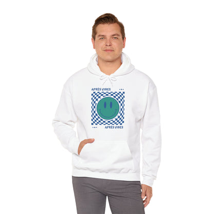 Après Vibes Teal Smiley Face Hoodie Sweatshirt