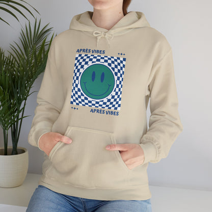 Après Vibes Teal Smiley Face Hoodie Sweatshirt