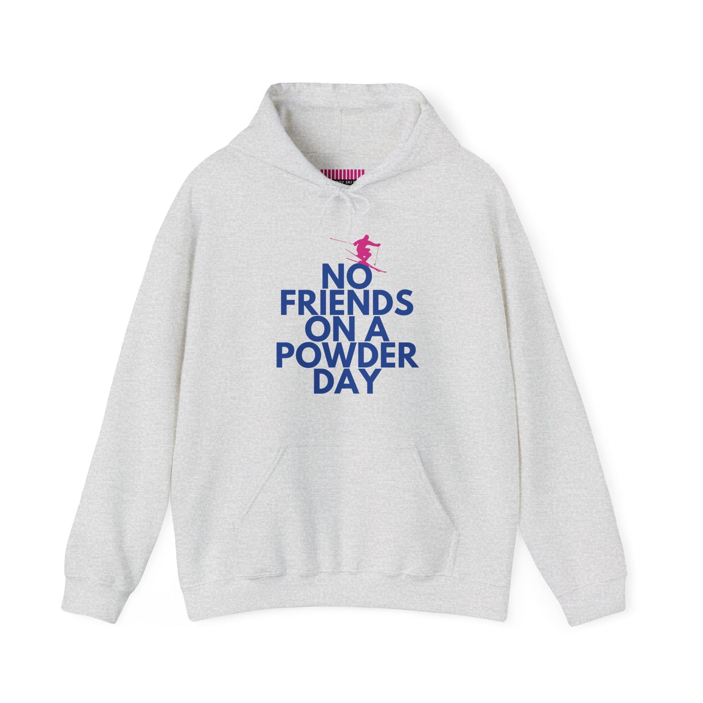 No Friends on a Powder Day Skier  Hoodie Sweatshirt