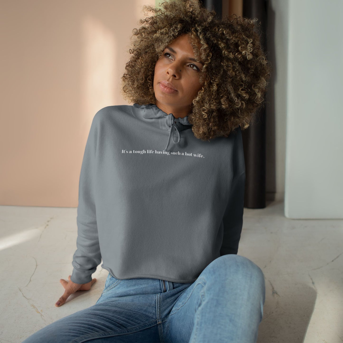 Hot Wife Cropped Hoodie