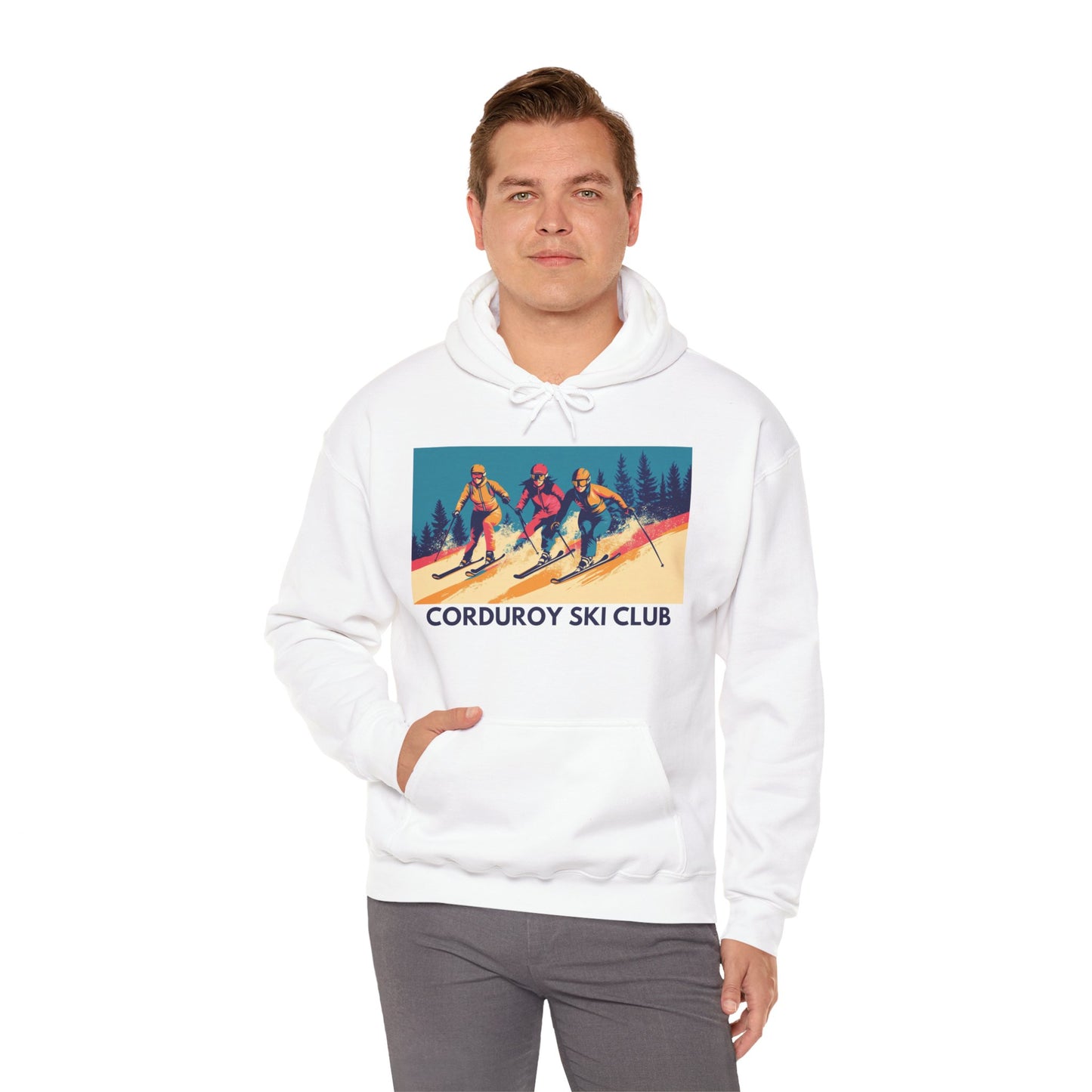 Three Skiers Hoodie Sweatshirt