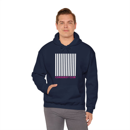 Corduroy Club White Logo Hoodie Sweatshirt