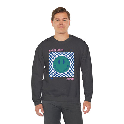 Après Vibes Aspen Smiley Face Crewneck Sweatshirt