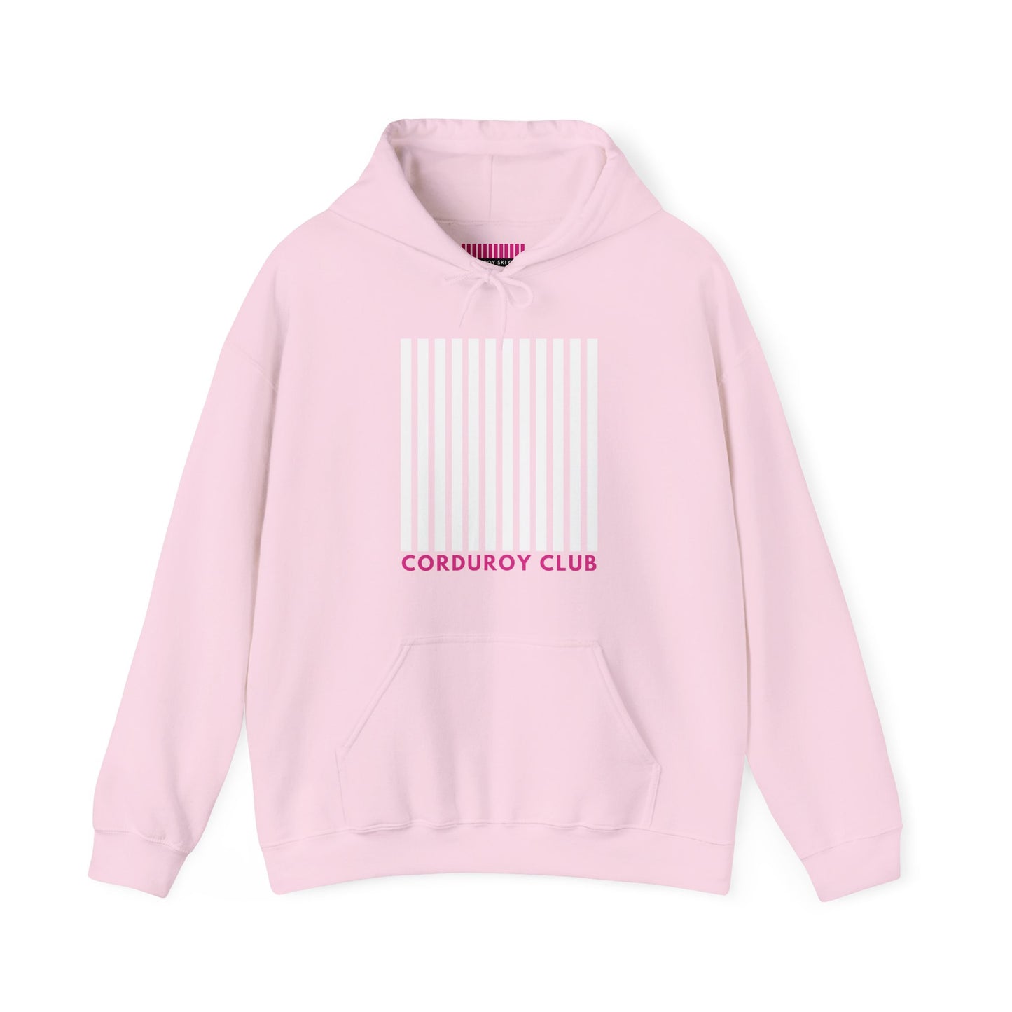 Corduroy Club White Logo Hoodie Sweatshirt