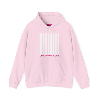 Corduroy Club White Logo Hoodie Sweatshirt