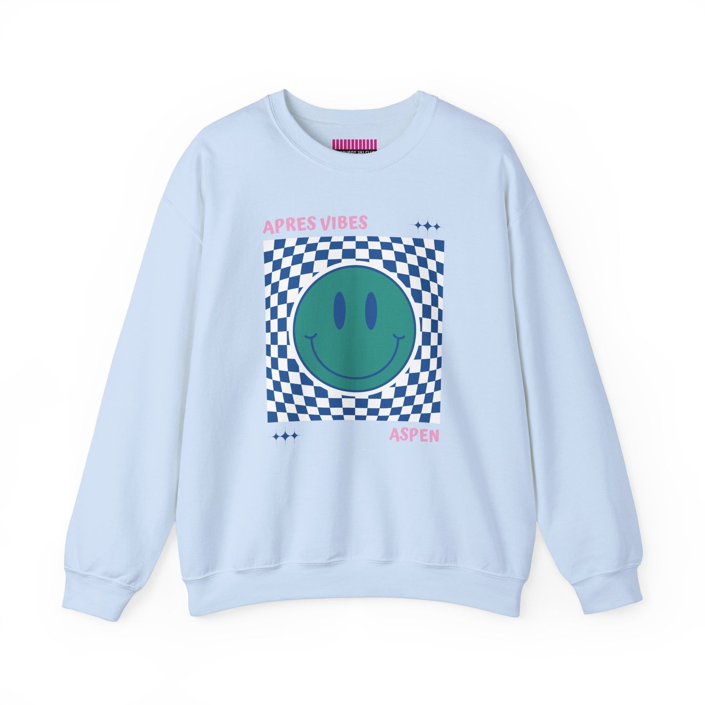 Après Vibes Aspen Smiley Face Crewneck Sweatshirt