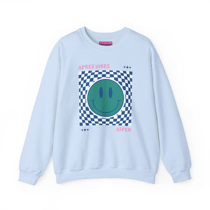 Après Vibes Aspen Smiley Face Crewneck Sweatshirt