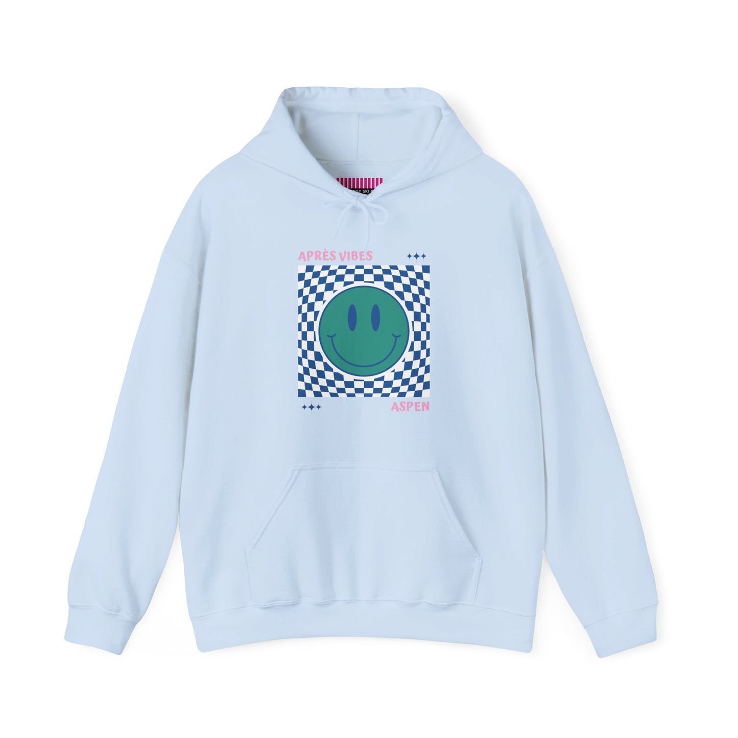 Après Vibes Aspen Smiley Face Hoodie Sweatshirt