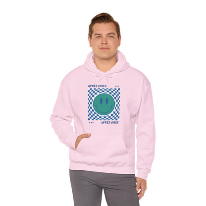 Après Vibes Teal Smiley Face Hoodie Sweatshirt