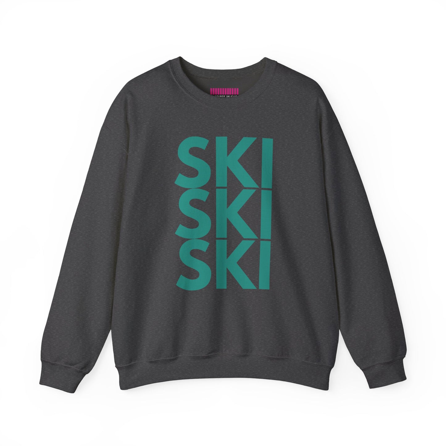 SKI SKI SKI teal blue Crewneck Sweatshirt