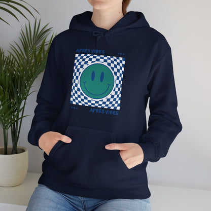 Après Vibes Teal Smiley Face Hoodie Sweatshirt