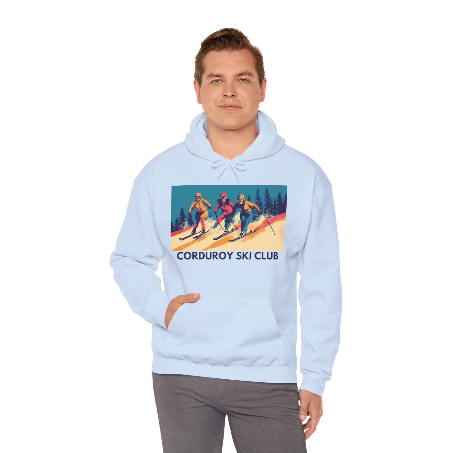 Three Skiers Hoodie Sweatshirt