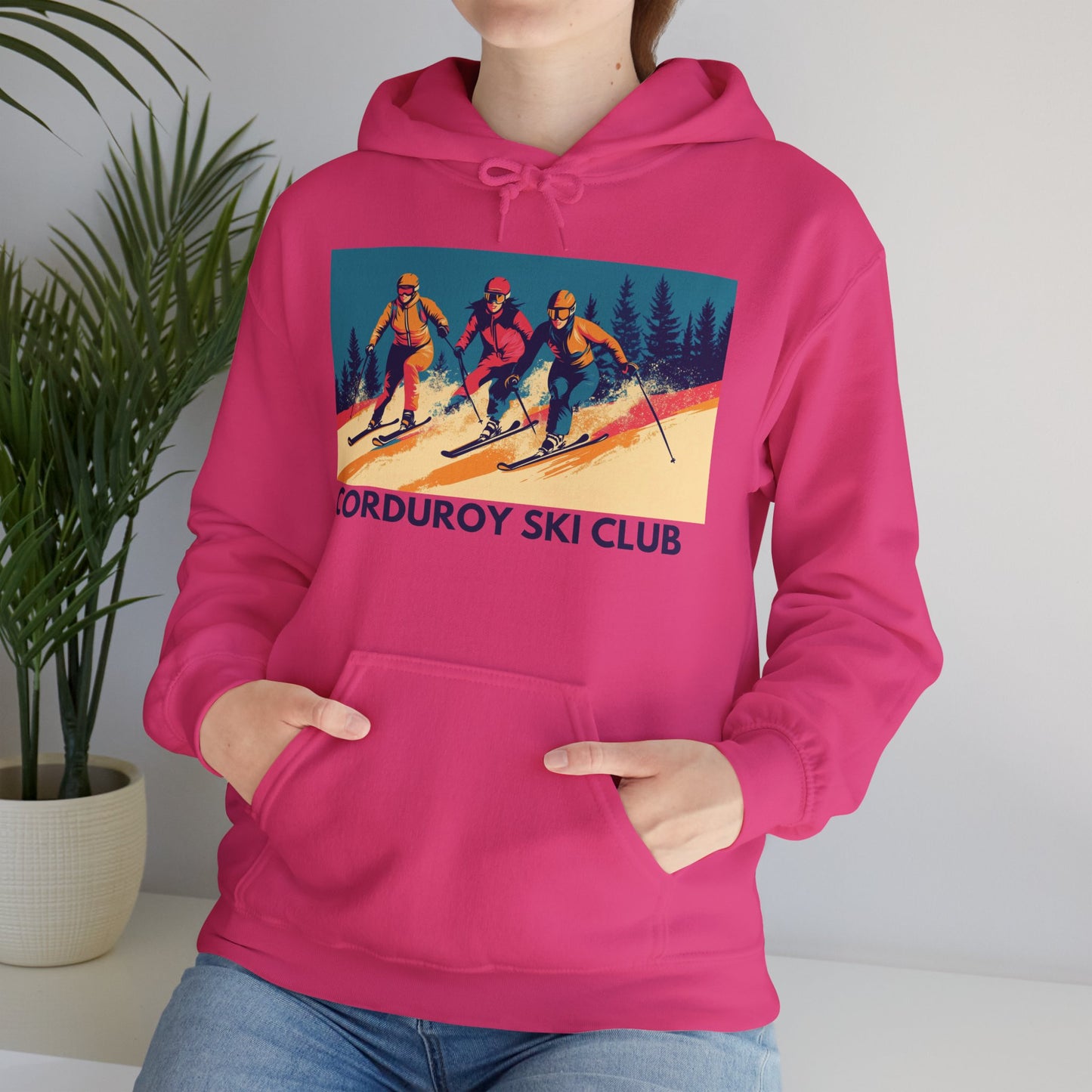 Three Skiers Hoodie Sweatshirt